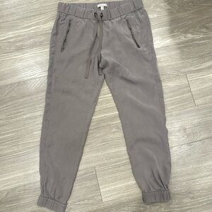 Banana republic taupe jogger pants with zippers size S